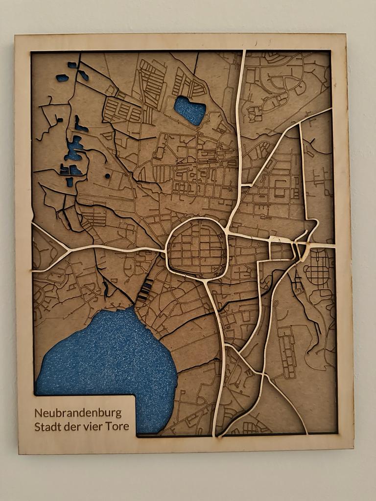 Stadtplan Neubrandenburg Holz City Map